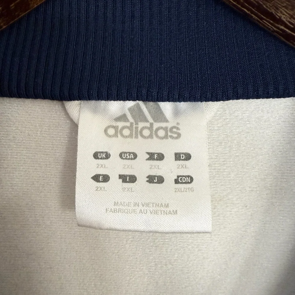 Adidas Athens 2004 USA Olympic Team Track Jacket Mens 2XL White Navy Full Zip
